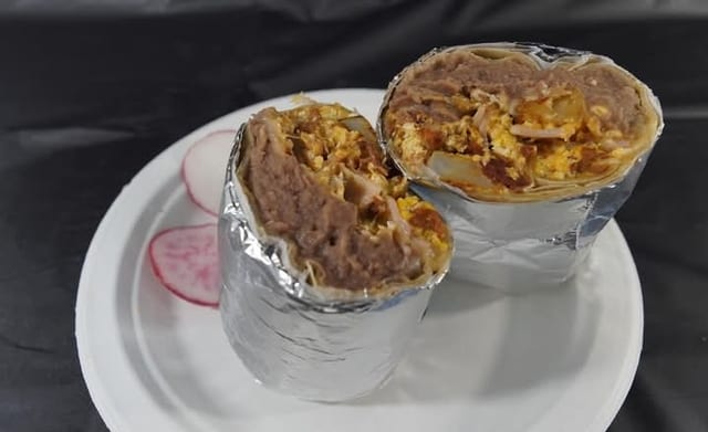 Chorizo Breakfast Burrito.